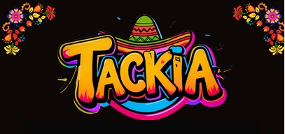 Tackia logo with colorful sombrero